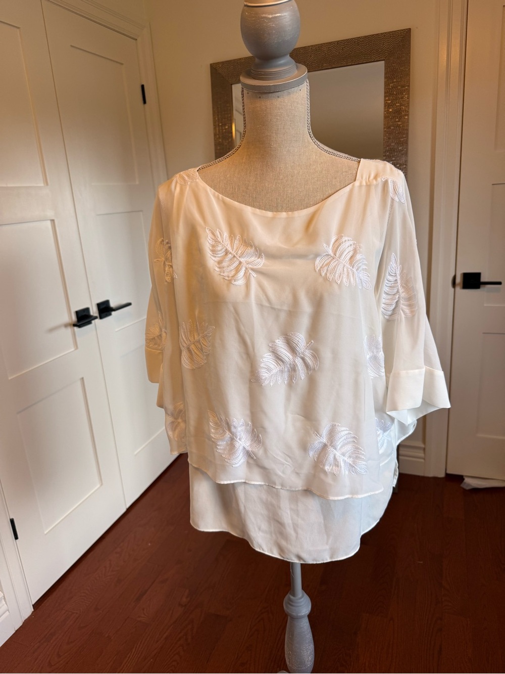 Women’s Off-White Embroidered Layered Blouse